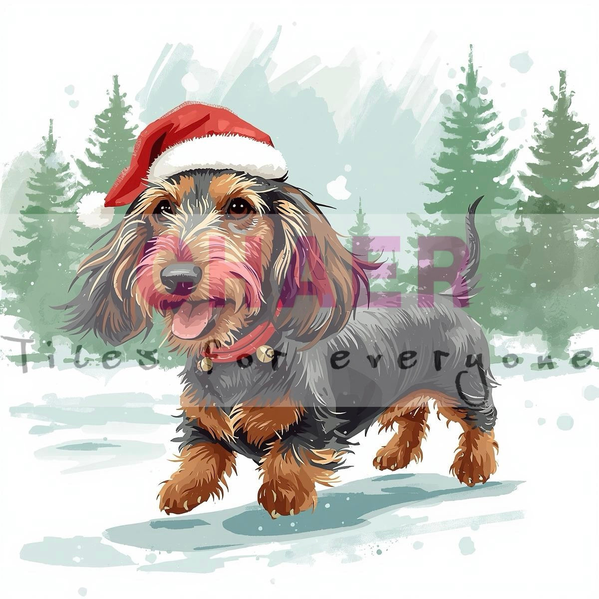 Christmas dachshund