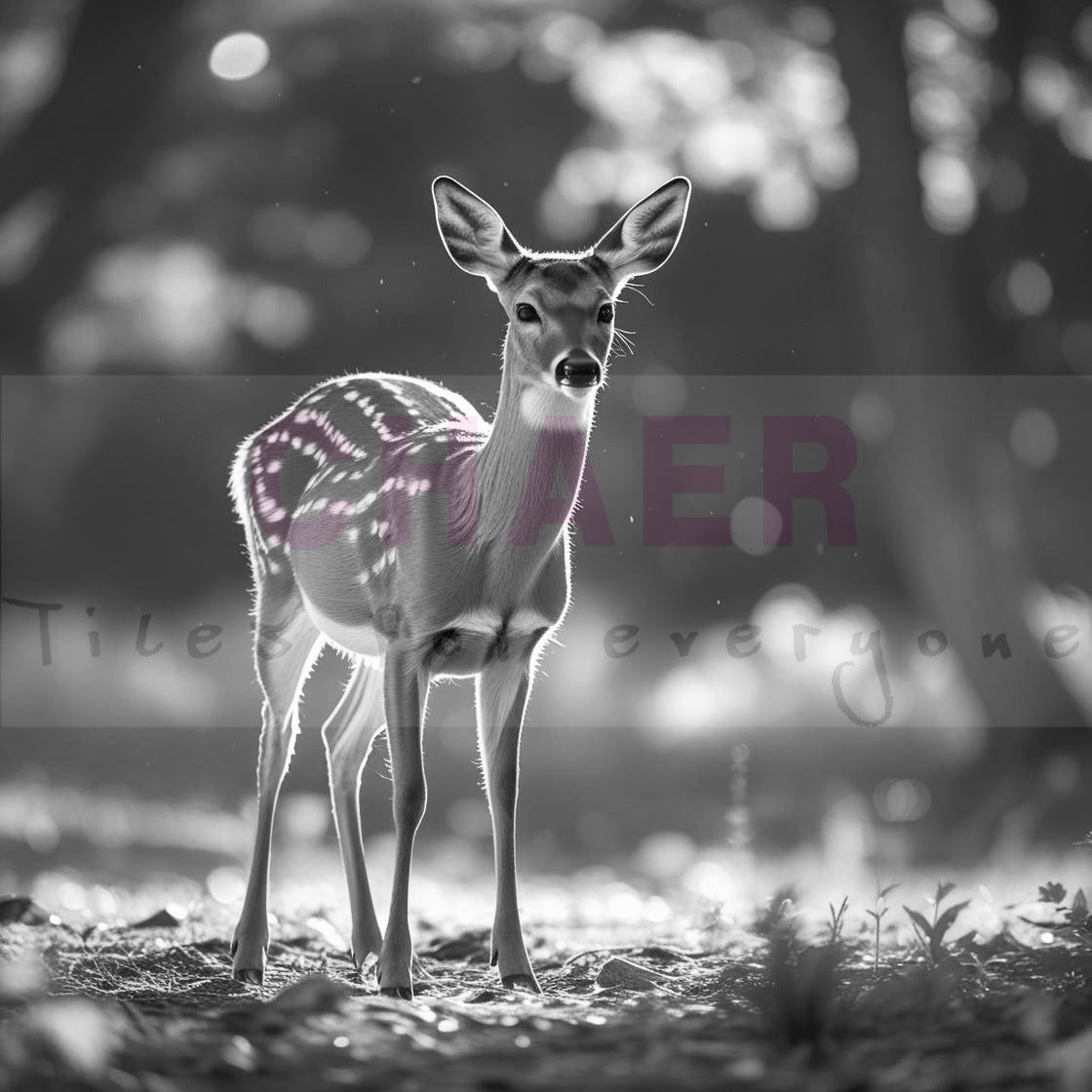 Deer black/White