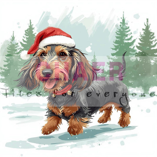 Christmas dachshund